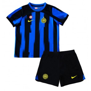 Inter Milan Hjemmebanesæt Børn 2023-24 Kort ærmer (+ korte bukser)